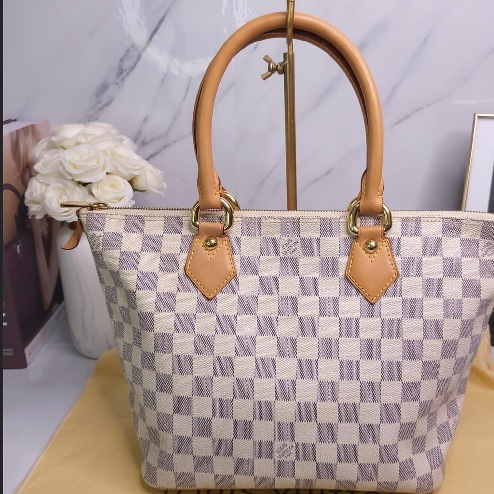 LOUIS vuitton damier azur saleya pm